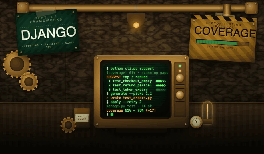 Coverage Agent: LLM-Assisted Test Generation for Django
